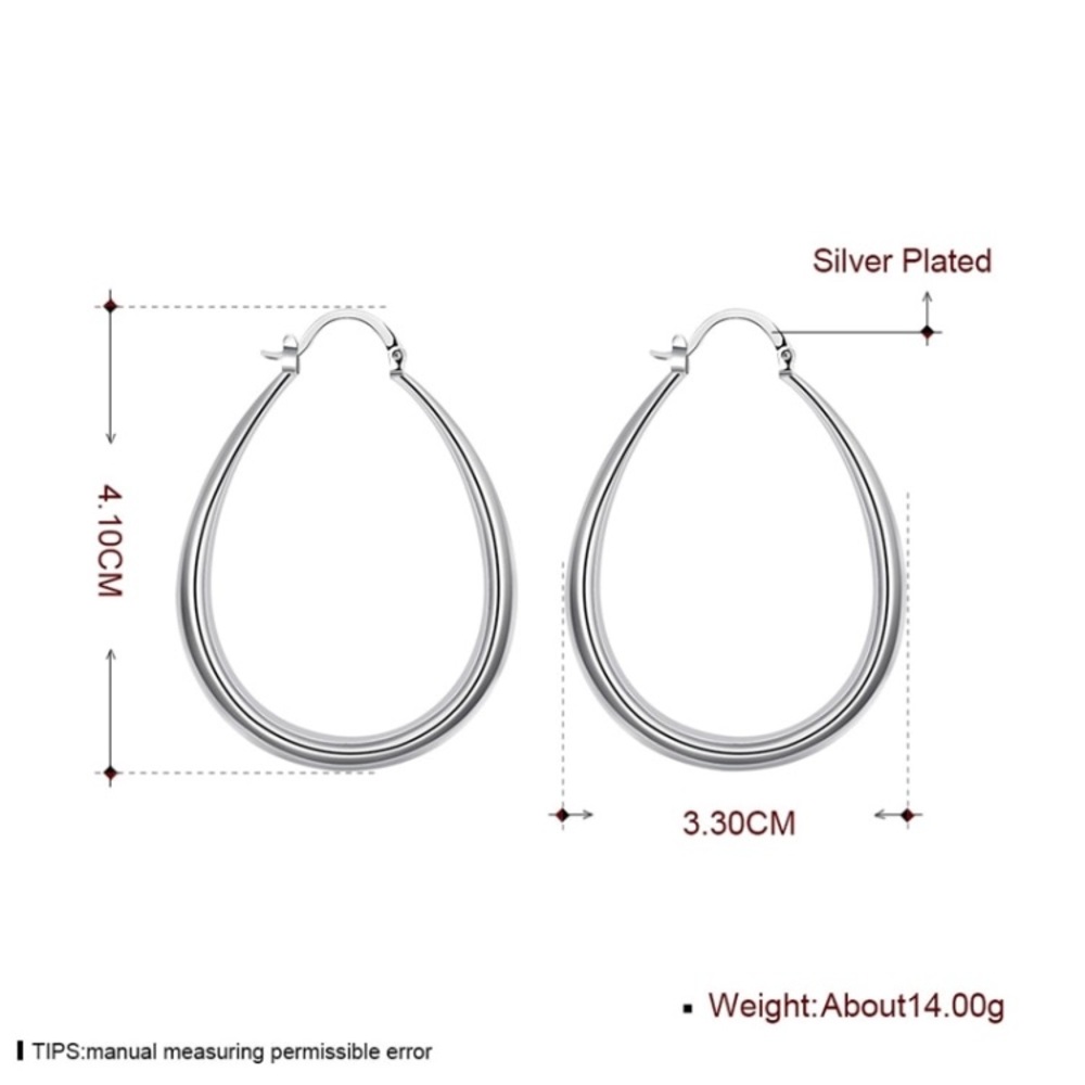 🤍new. silver hoop earrings - Picture 9 of 10